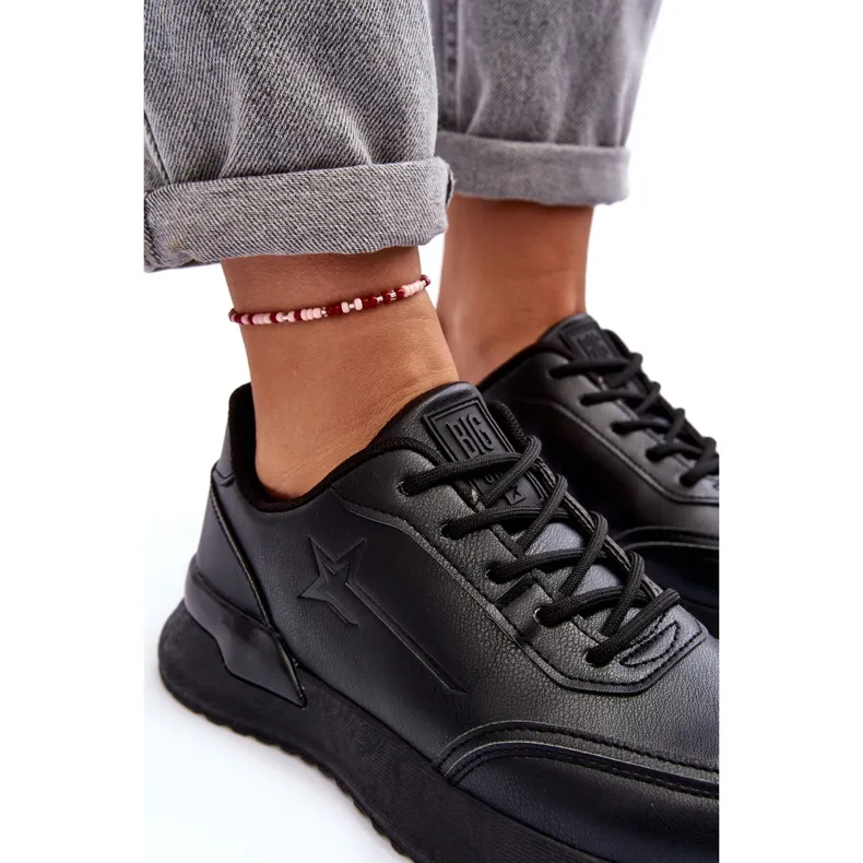 Chaussures de sport classiques pour femmes Big Star MM274223 noir le noir