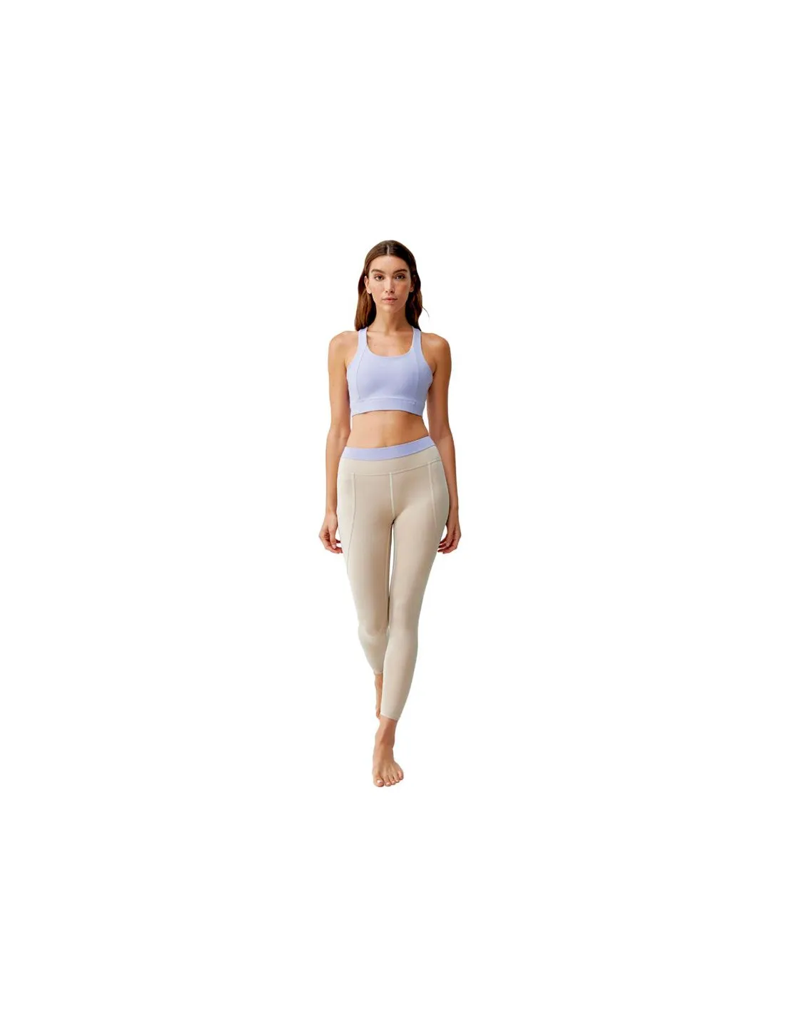 Collants Born Living Yoga Navani Beige/Lavande Femme