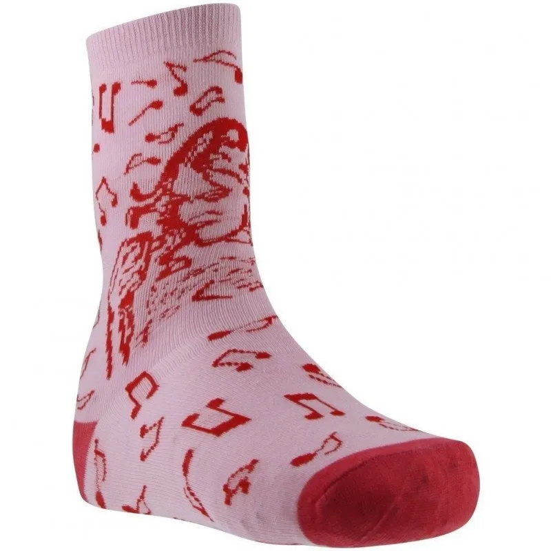 DISNEY Chaussettes Fille Coton VIOLETTA NOTES EMUSIQUE Rose Rouge