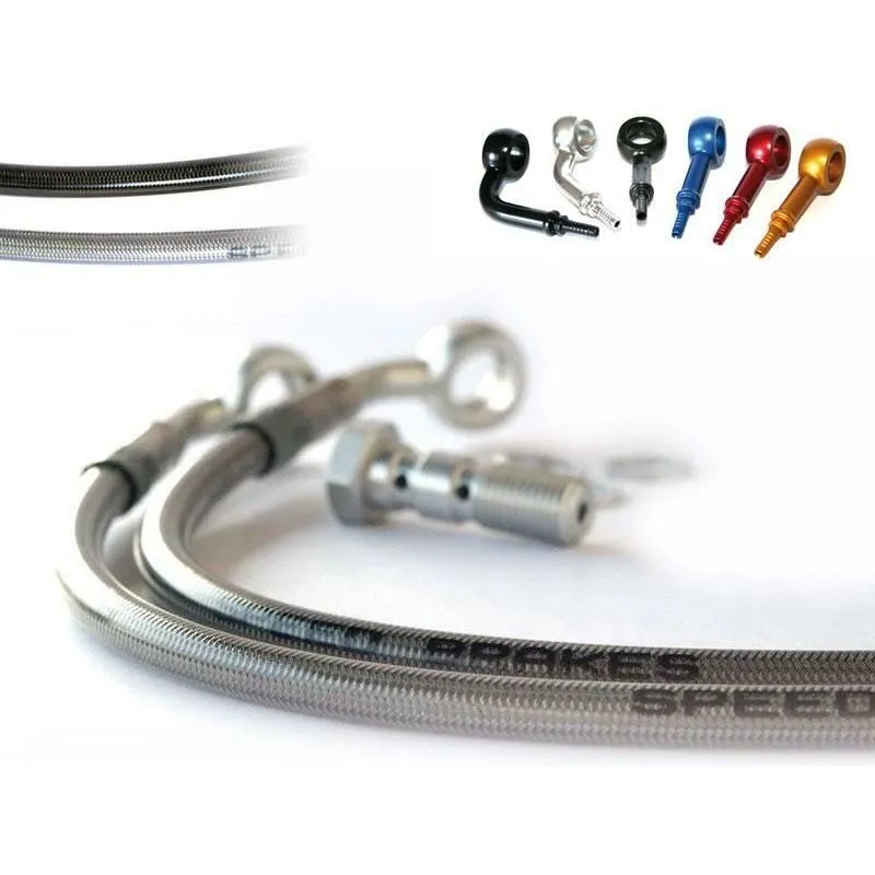 Durite de frein arrière d'aviation SPEEDBRAKES carbone/raccord or Yamaha YZF-R1 1000