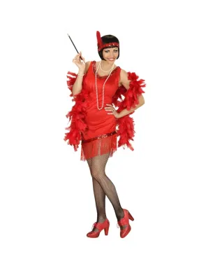 Déguisement années 20, charleston, rouge femme