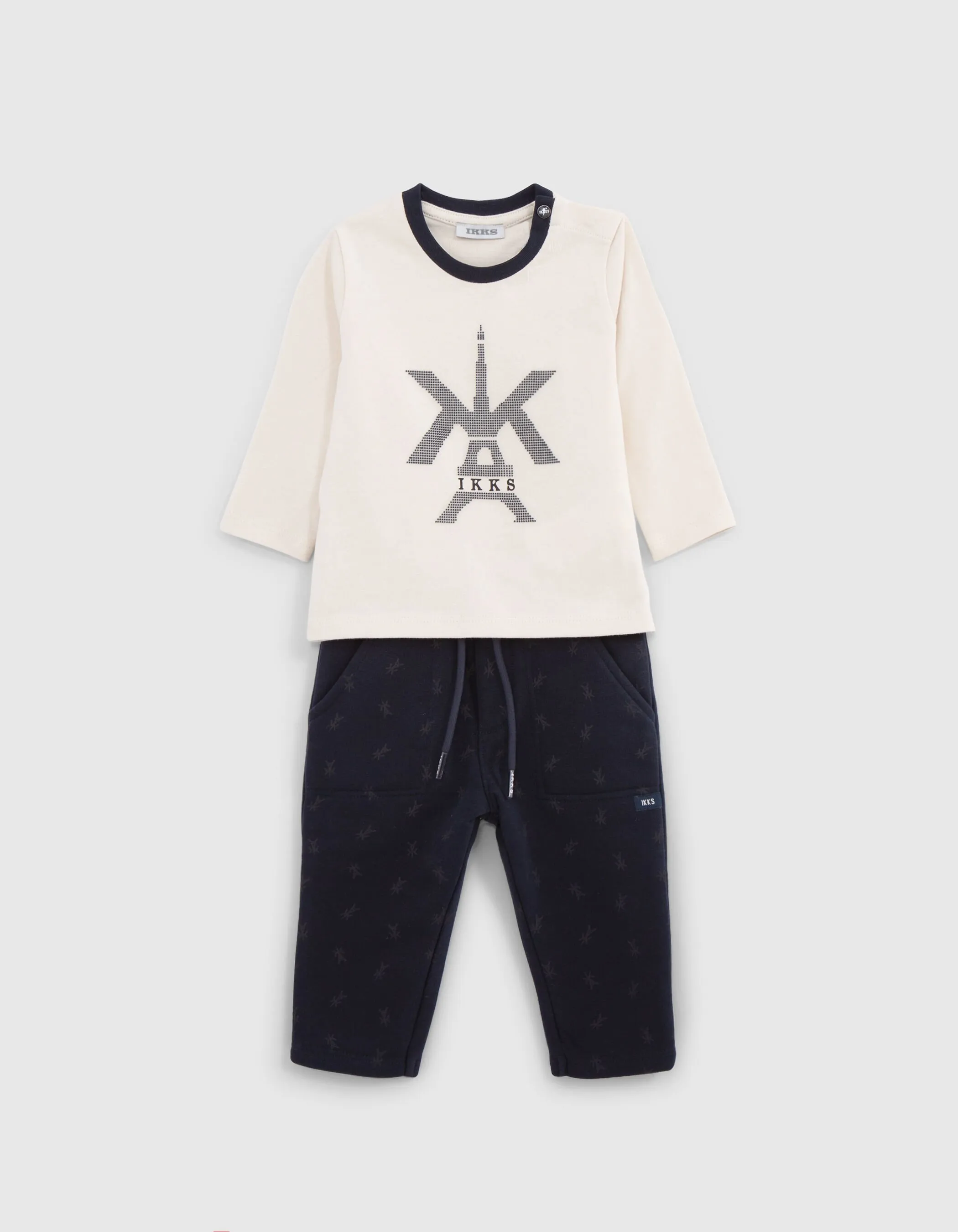 Ensemble 2-en-1 T-shirt Tour Eiffel et jogpant bébé garçon
