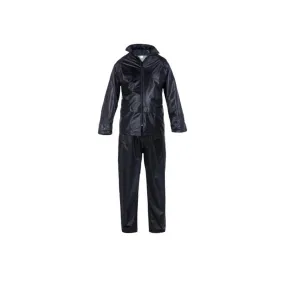 Ensemble de pluie veste et pantalon double enduction pvc bleu marine t3xl rndb xxxl
