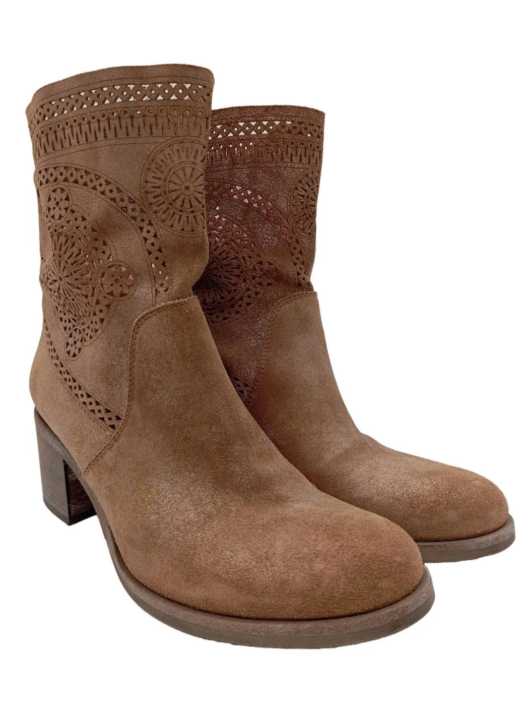 Fru.it Bottines à enfiler brun style décontracté