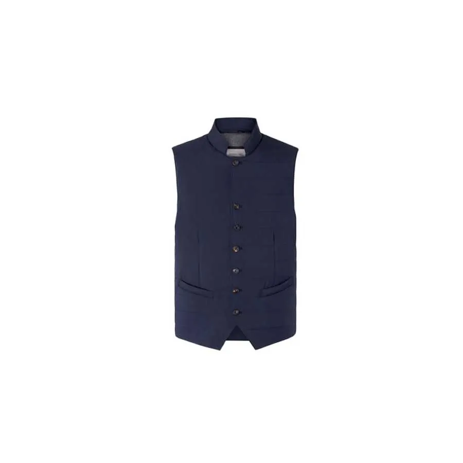 Gilet Sans Manches Popeline Bleu Foncé Corneliani Homme | Toulouse