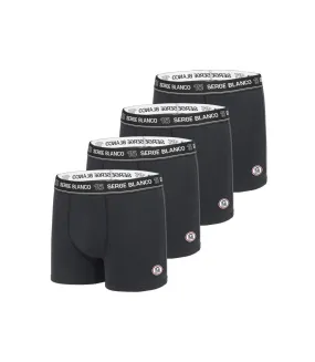 Lot de 4 Boxers coton homme uni Serge Blanco