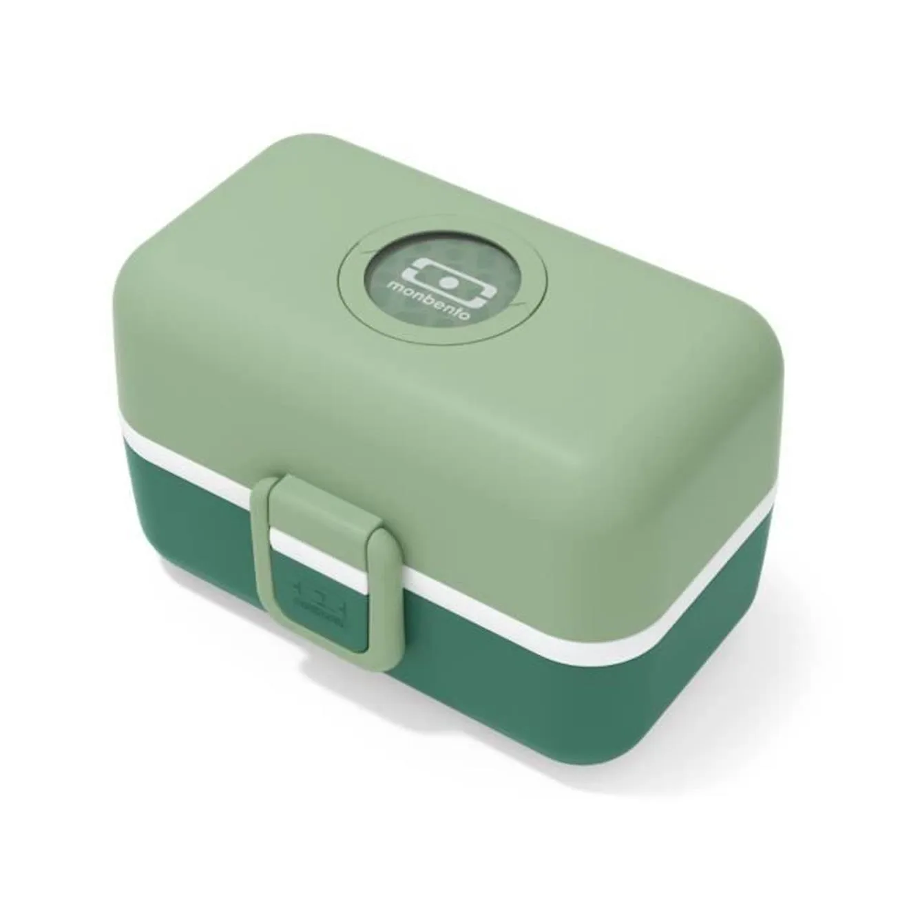 Lunch Box Enfant - Boîte Repas et/ou Goûter 3 Compartiments - Idéal Ecole/Parc - Sans BPA - MB Tresor Vert Forest - MONBENTO ver