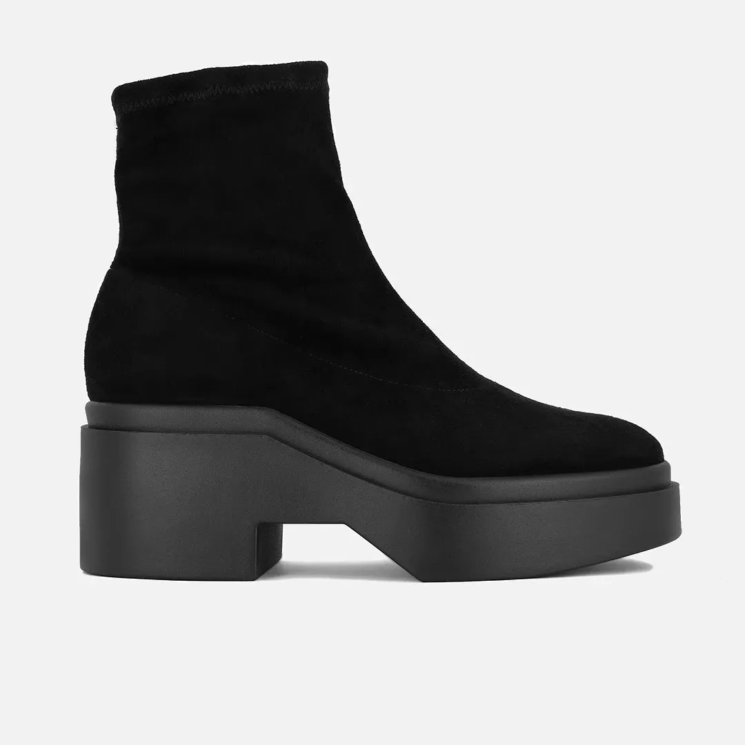 NELLE bottines, agneau velours noir