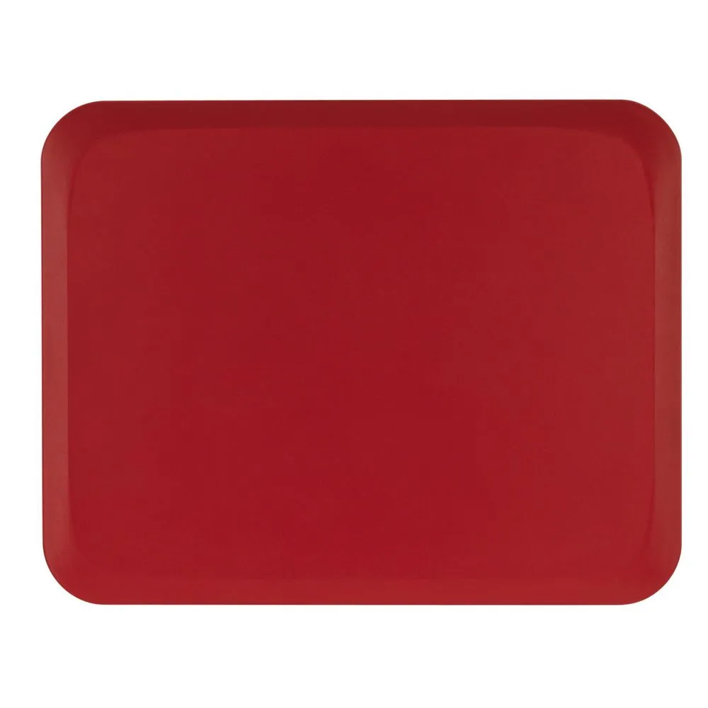 Plateau poly str 46 x 36 cm profil mat rouge platex - par 20