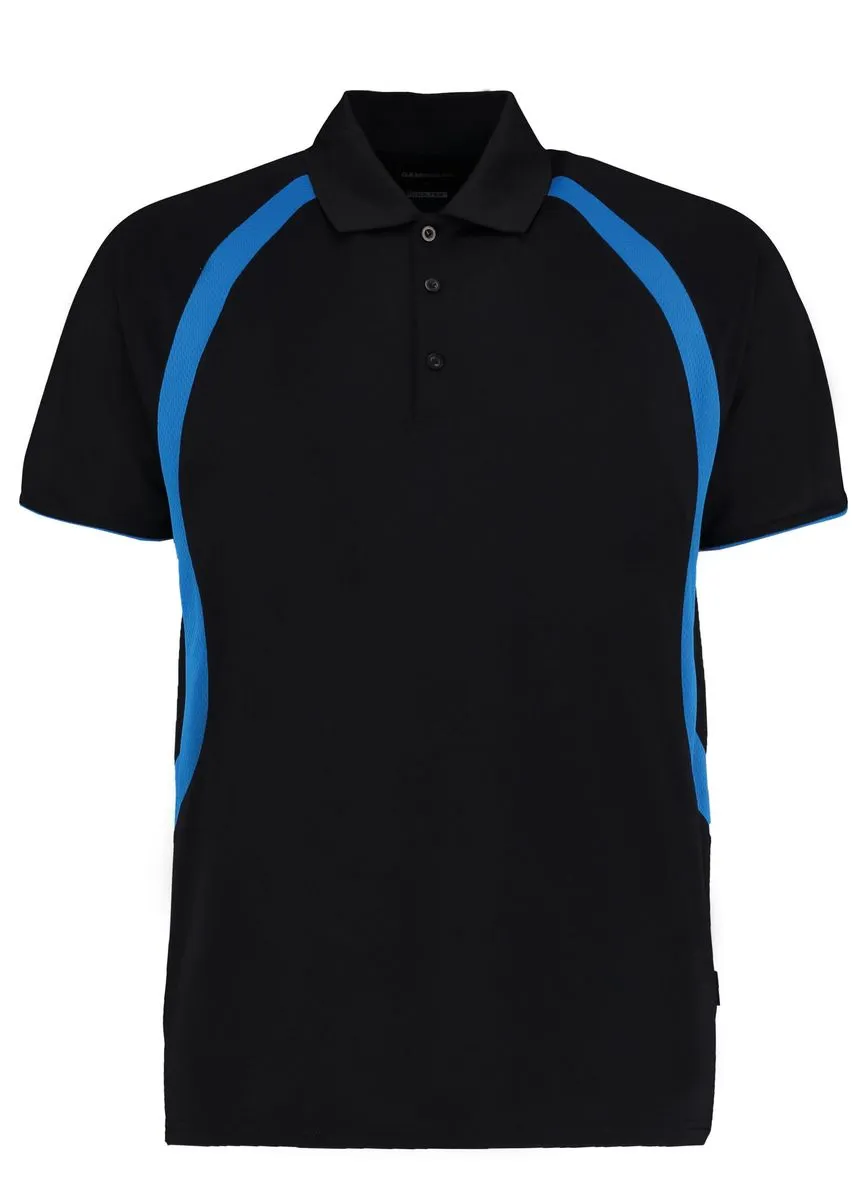 Polo homme - KK974 - noir et bleu roi 