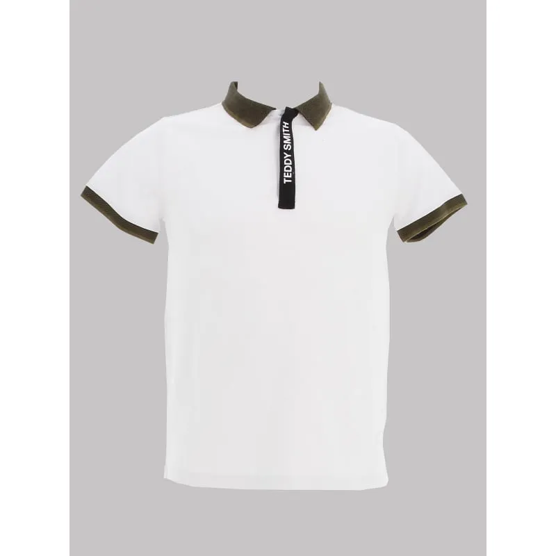 Polo imprimés angy blanc garçon - Teddy Smith | wimod