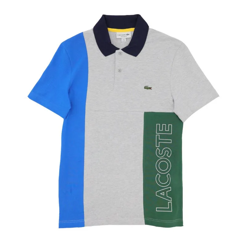 Polo Lacoste regular fit en coton stretch color-block