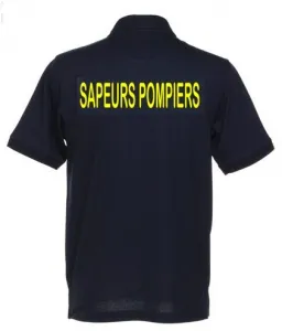 Polo manches courtes homme Sapeurs pompiers - Bleu marine 