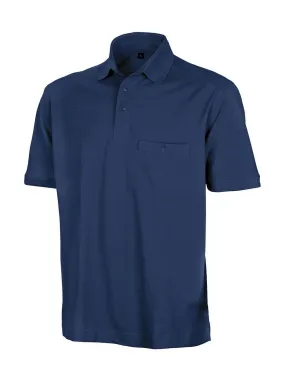 Polo manches courtes poche boutonnée R312X - bleu marine 