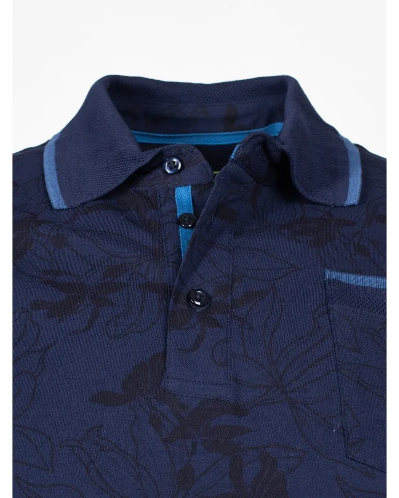Polo piqué San Roch pour homme grand bleu marine - Size-factory