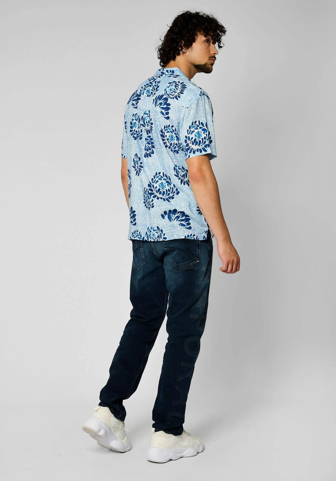 Polo régular bleu Homme avec logo poitrine en 100% coton bio RAYOC Navy