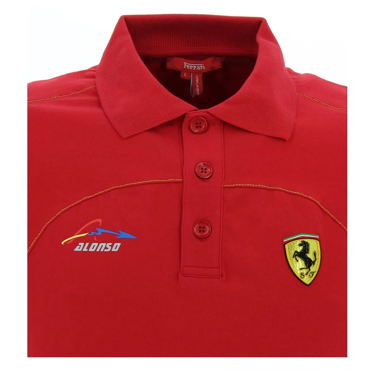 Polo  Scuderia Ferrari ALONSO COTON 95% - 39.90€ Matière noble