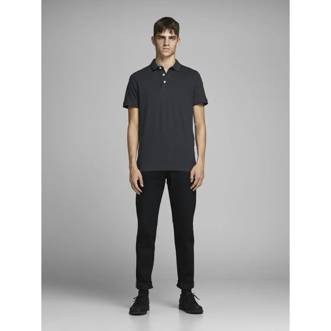 Polo Slim Fit Polo Manches courtes Gris Foncé en coton Karl | 3 Suisses