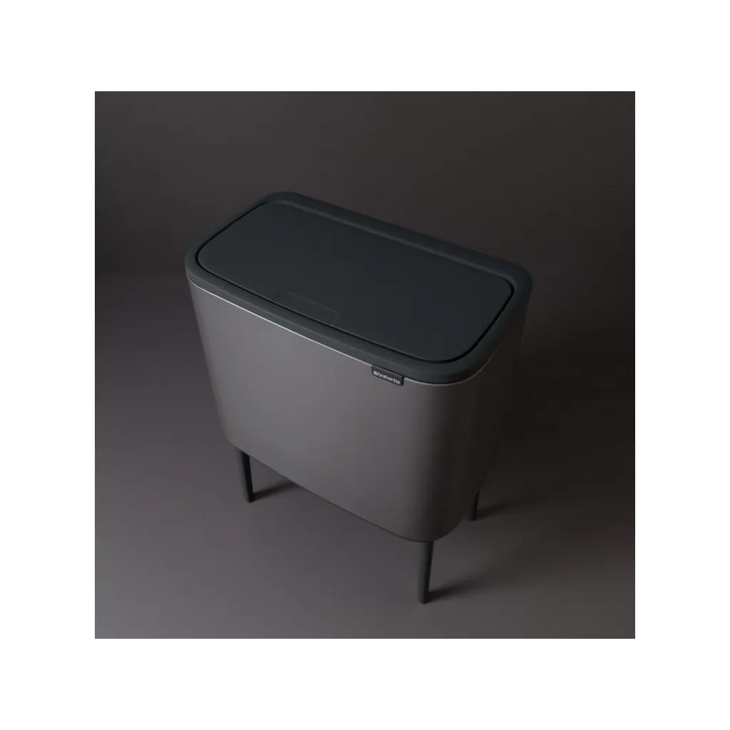 Poubelle à couvercle tactile BO, 36 l, platine, Brabantia ✔ 199 € ⭕ Kulina