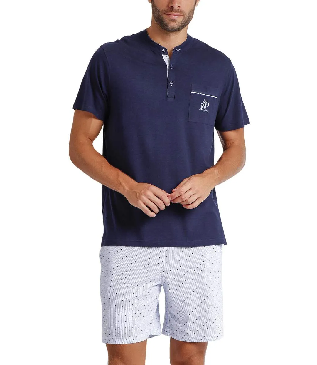 Pyjama short t-shirt Stripes And Dots Admas