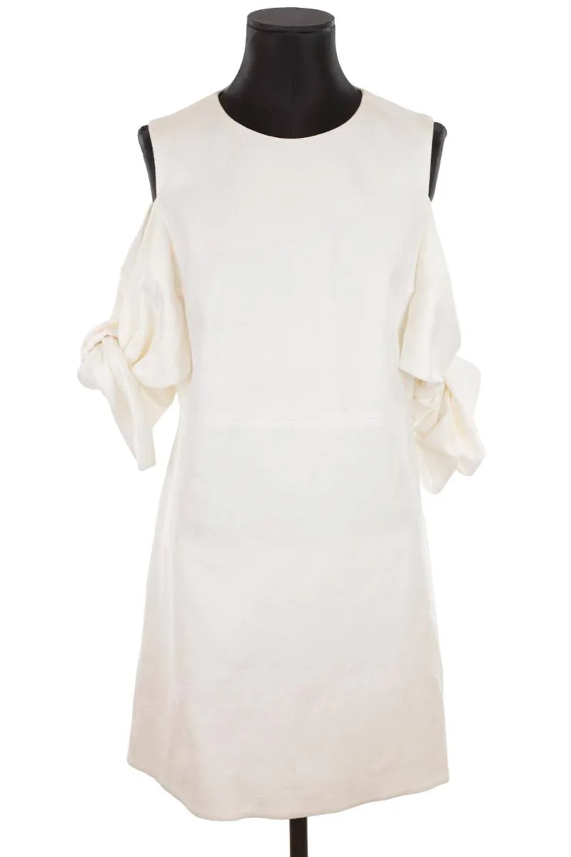 Robe en coton Victoria Beckham blanc. Matière principale coton. Taille 40.