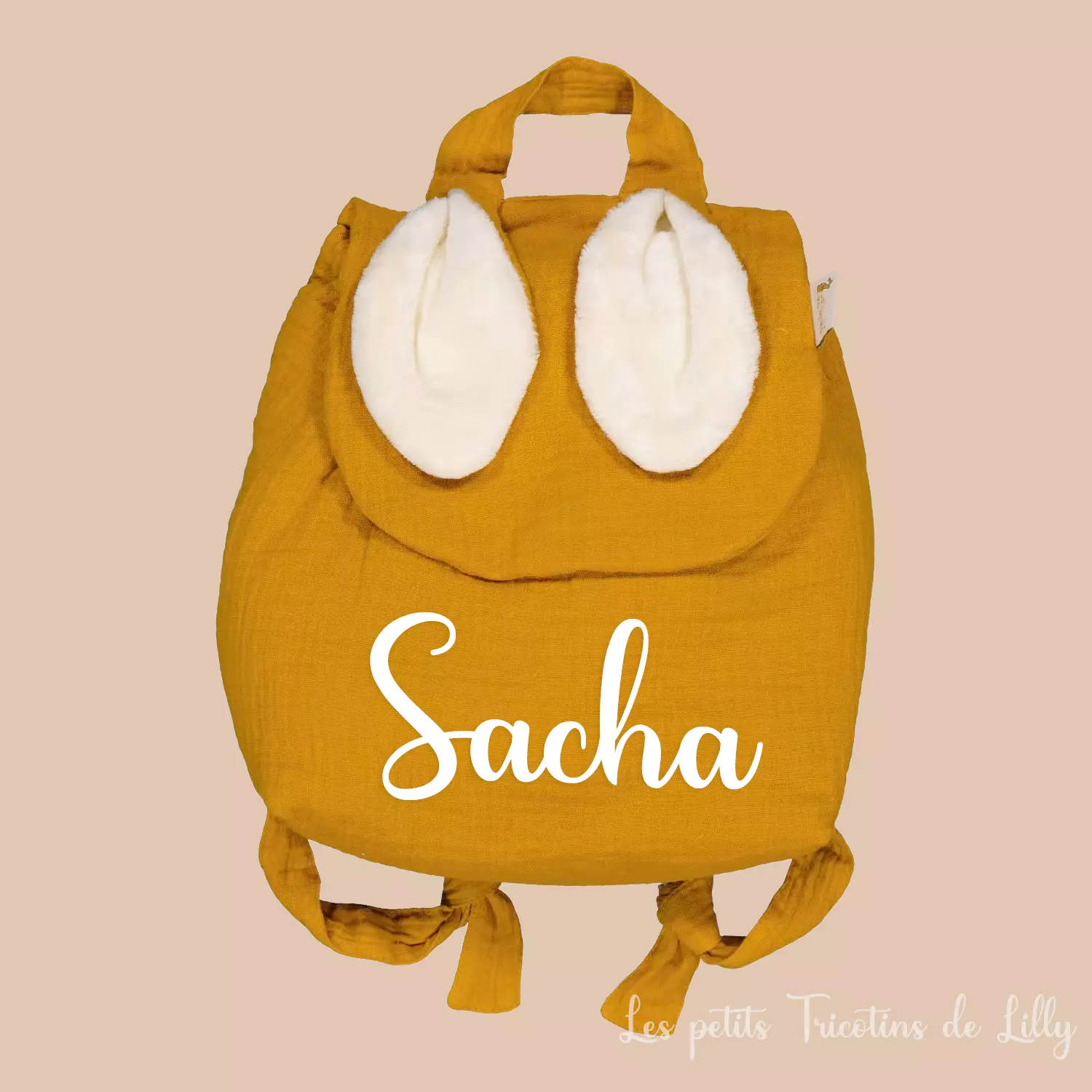 SAC A DOS LAPINOU MOUTARDE