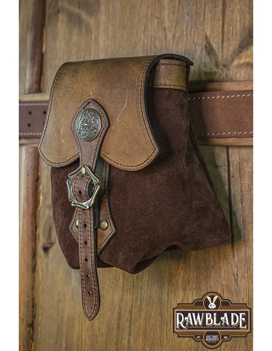 Sac en cuir Celtic Korollu - Lion marron ⚔️ Boutique Épées