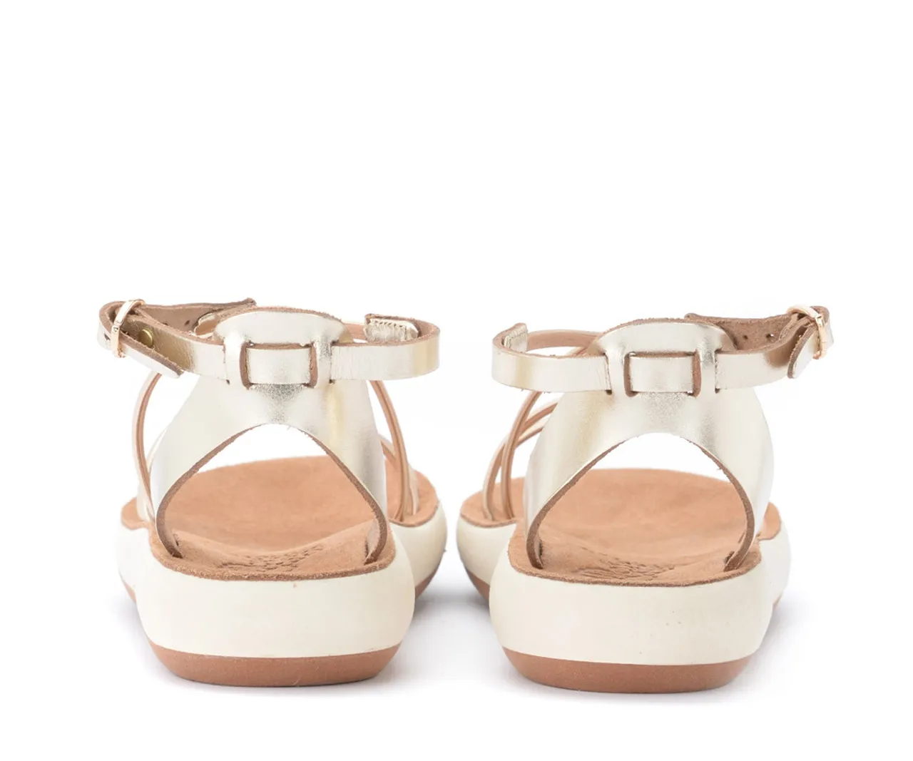 Sandale Anastasia de la Grèce antique en cuir doré