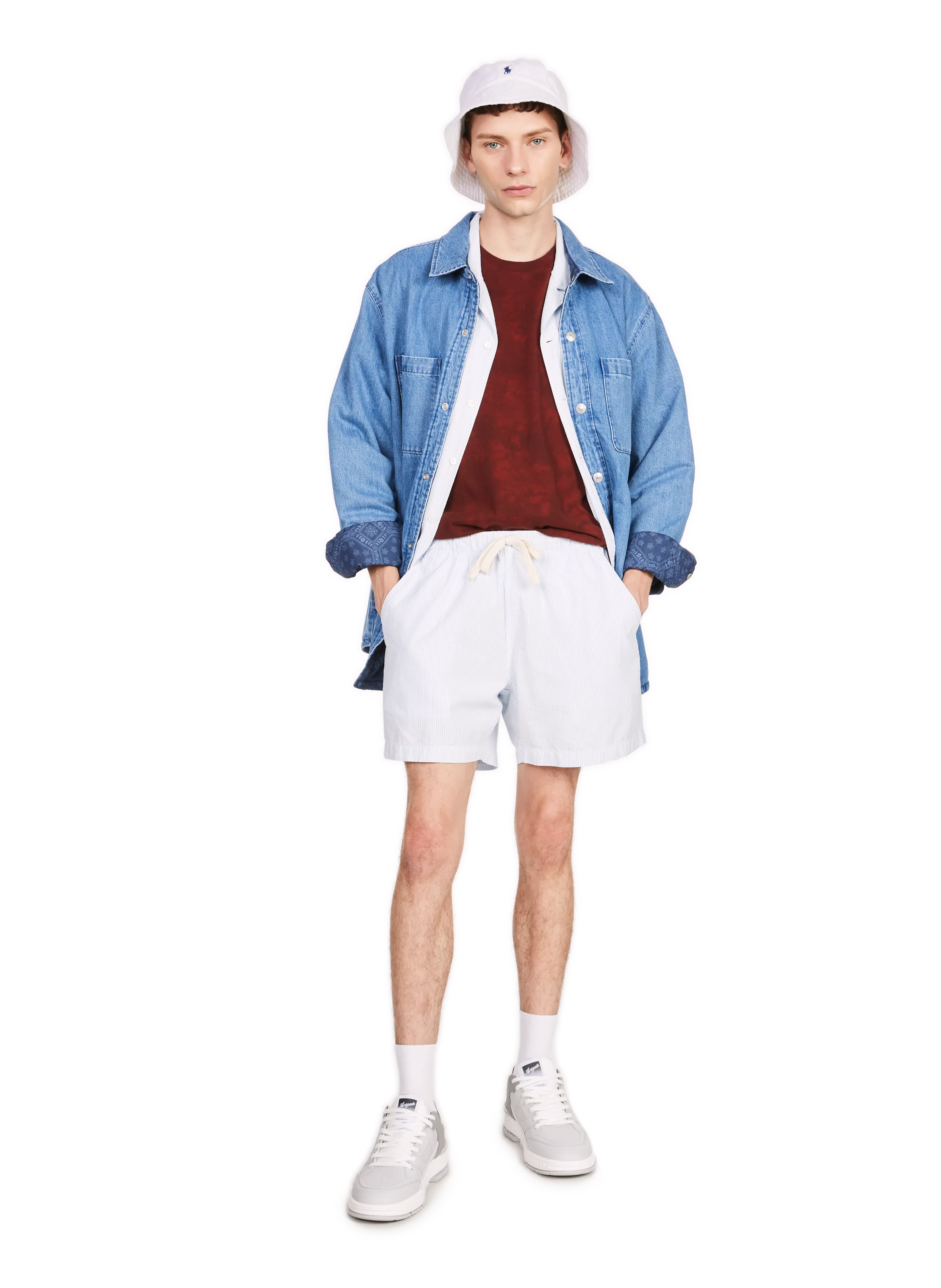 SHORT RAYé EN COTON - LEVI'S pour HOMME | Printemps
