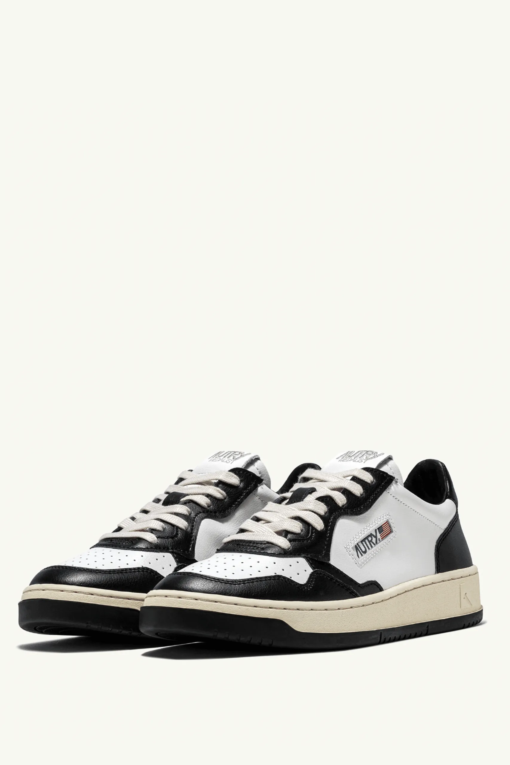 Sneakers Medalist Cuir Blanc Noir