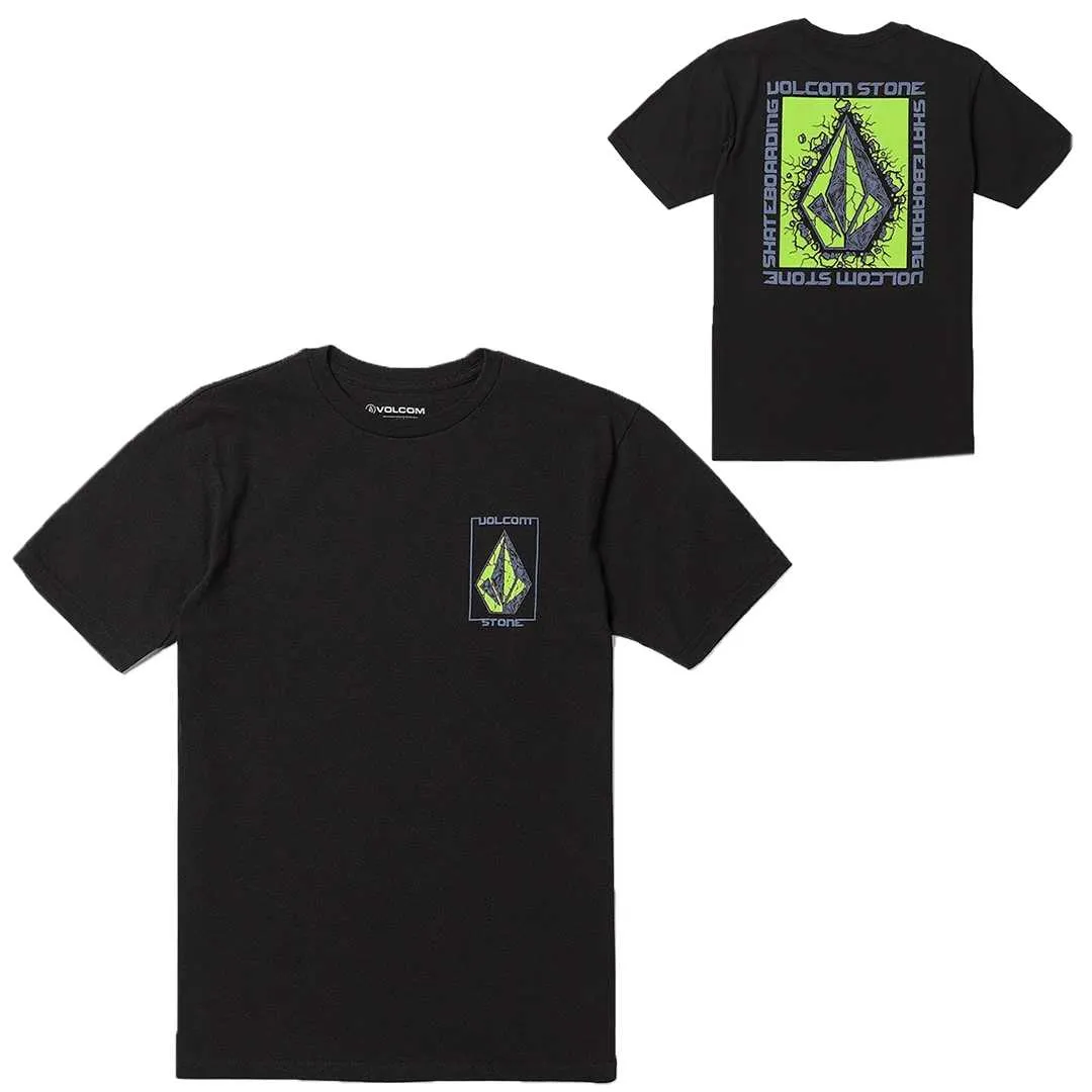 T-shirt : VOLCOM STONE BREAKAGE SST Black - Bamboo Skateshop