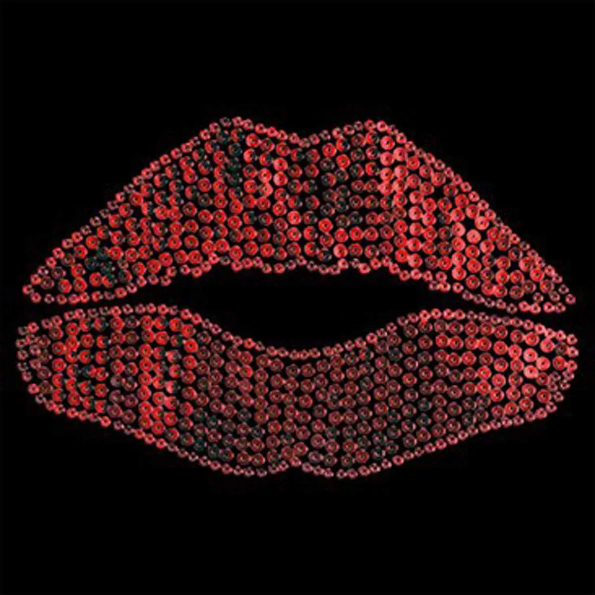 T-shirt femme manches courtes - Bouche - lèvres - sequins fashion  - 4949 