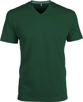T-shirt manches courtes col V - K357 - vert forêt - homme 