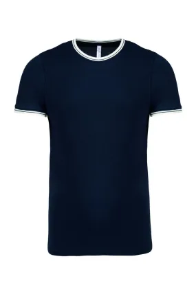 T-shirt manches courtes coton piqué K373- bleu marine - homme 