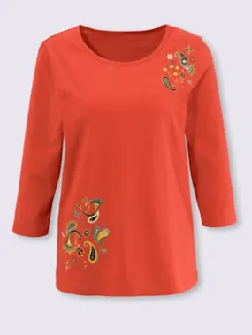 T-shirt à manches 3/4 imprimé
