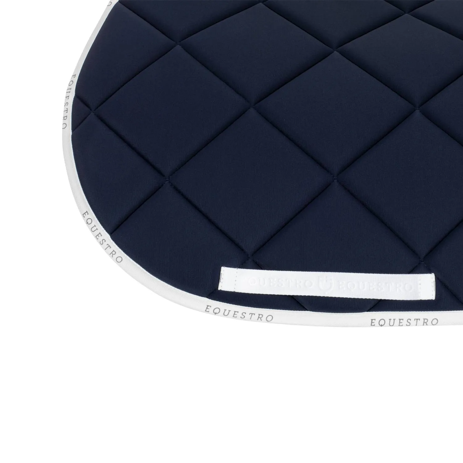 Tapis de selle technique logo bleu marine/blanc - Equestro