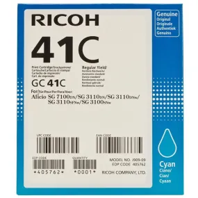 Toner original pour RICOH Aficio SG3110DN - haute capacité - cyan