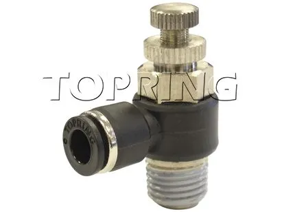 Topring 44-913 Régulateur de débit à l'entrée - coude fitelé 3/8" x 3/8 (M) NPT maxfit