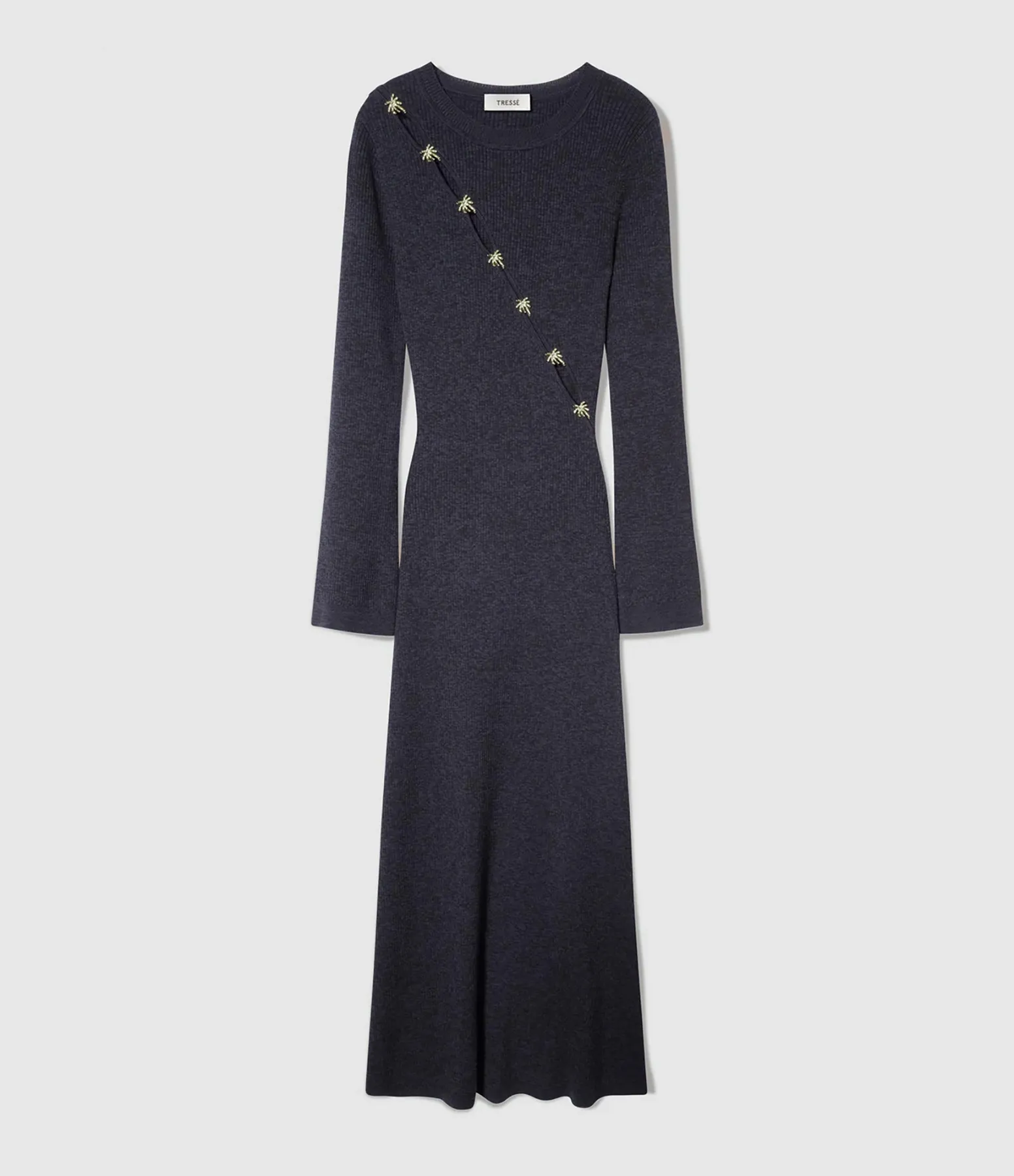 TRESSE Partager  Robe Longue Roleo Bleu  